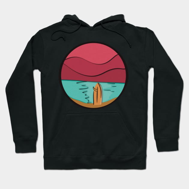 Beach landscape circle Hoodie by SugarSaltSpice